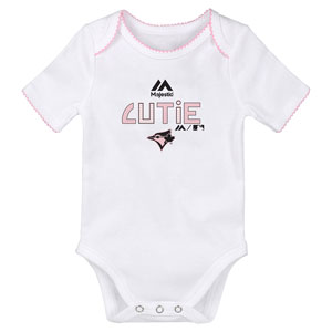 Toronto Blue Jays Newborn Girls Team Cutie Bodysuit, Shirt, and Pants Set by Majestic