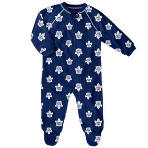 Toronto Maple Leafs Infant All Over Print Raglan Sleeper by Outerstuff